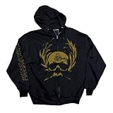 COHEED AND CAMBRIA - Gold Skull - Black Zip Up Hoodie