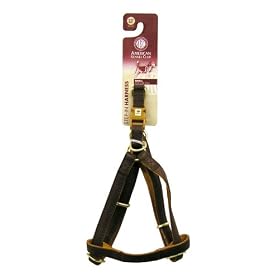 AKC Harness Small Brown 5/8x13-23
