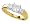 14Kt Gold 1/3 ctw. Princess Cut Three-Stone Diamond Ring Size 8