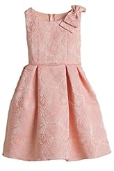 Girls  Vintage Jacquard Tea Length  Dress With a Bow(s)