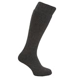 Mens Thermal Wellington Boot Socks with Wool (1 Pair) (UK 6-11 EURO 39-45) (Bottle Green)
