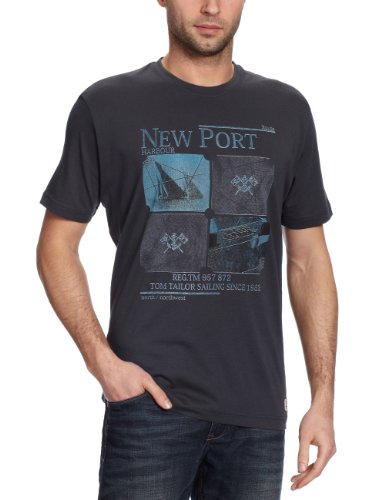TOM TAILOR Herren T-Shirt 10226380010/cotton made in africa tee, Gr. 58 (XXXL), Grau (2983 Preisvergleich