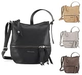 Produkt-Bild: TAMARIS Handtasche, Umh&auml;ngetasche, 4 Farben, schwarz, cigar braun, camel oder grau