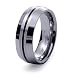 8mm Tungsten Carbide Ring With Black Resin