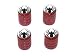 Spider Black - Spiderman - Tire Rim Valve Stem Caps - Red