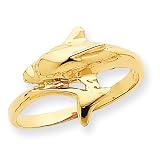 14k Gold Dolphin Ring
