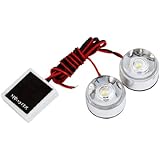 uxcell&reg; 2 x Round LED White Strobe Light for Auto Motorcycle DC 12V