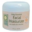 Desert Essence Facial Moisturizer, Daily Essential, With Jojoba Oil & Aloe Vera, 4-Ounces (Pack of 3)
