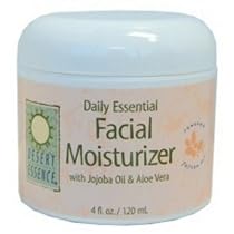 Desert Essence Facial Moisturizer, Daily Essential, With Jojoba Oil & Aloe Vera, 4-Ounces (Pack of 3)