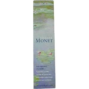 Birthdays and Special Events Calendar Monet Paintings