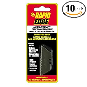 Rapid Tools RT00004 Serrated Utility Knife Blades, 10-Pack