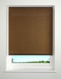 Dark Brown - Plain Straight Edge Roller Blind / Blinds - 60x160cm