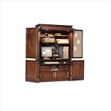 Image of Buy Best US Kathy Ireland Home by Martin Furniture Mount View Computer Armoire in Cobblestone Cherry on Sale US, Kathy Ireland
