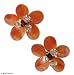 Carnelian earrings, 'Honey Flower' 1" W 1" L