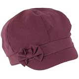 Kids 3-7 years Cotton Summer Newsboy Bow Hat Cap Hot Purple