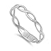 Wave Infinity Solid Beautiful Ring New .925 Sterling Silver Band Sizes 2-12