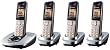 Panasonic KX-TG6424GS schnurloses DECT-Telefon Quattro mit Anrufbeantworter silber