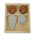 Woodard & Charles Professional Rosewood Handle Specialty Parmesan Cheese Knife Set in Wooden Crate