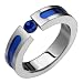 Bleu Dark Blue Titanium Band with Tension Set Sapphire. Choose your Color for Free! Bleu Dark Blue Titanium Band with Tension Set Sapphire. Choose your Color for Free!