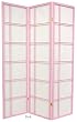 Unique Pink Accents & Accessories - 6ft. Pink Double Cross Japanese Folding Screen Room Divider - 3, 4, 5, or 6 Panels