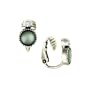 Mother of Pearl Simple Stud Clip On Earrings
