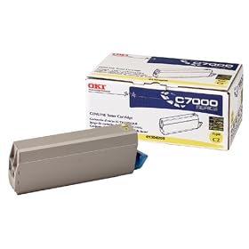 Yellow Toner Cartridge C7200 c7200n c7400dxn by Oki Data