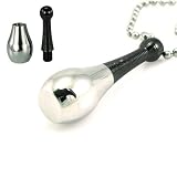 Stainless Steel Black Perfume Bottle Pendant Necklace