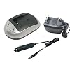 JVC GR-D370U Camcorder Battery Charger - TechFuel&reg; AC & DC Compatible Desktop Battery Charger