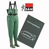 Produkt-Bild: DAM Nylon Taslan Wathose mit Gummisohle Gr. 42 / 43 + Passh&uuml;lle