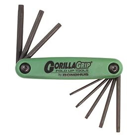 Click here to buy Bondhus 12632 GorillaGrip� Set of 8 Star Fold-up Keys, sizes T6-T25 by Bondhus.