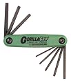 Bondhus 12632 GorillaGrip« Set of 8 Star Fold-up Keys, sizes T6-T25