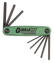 Bondhus 12632 GorillaGrip, Set of 8 Star Fold-up Keys, sizes T6-T25