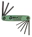 Bondhus 12632 GorillaGrip� Set of 8 Star Fold-up Keys, sizes T6-T25 Image