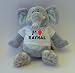 Peluche éléphant avec un T-shirt: J'aime Raynal