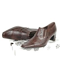 JANE KLAIN Damen Hochfront -Pumps, Stretcheinsätze, mocca braun