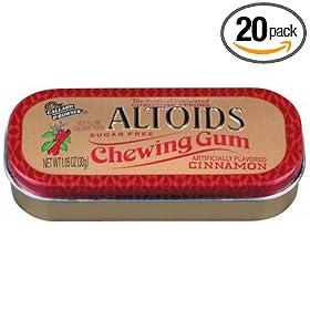 Altoids Chewing Gum, Cinnamon, 1.05-Ounce Tins (Pack of 20) by Altoids
