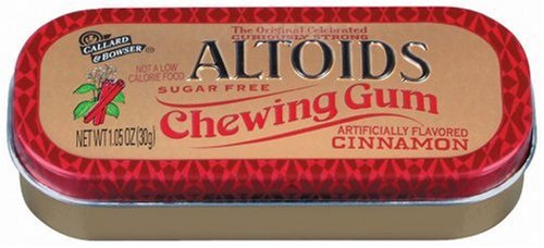 Altoids Sugar Free Chewing Gum, Cinnamon, 1.05-Ounce Tins (Pack of 10) by Sugar-Free Candy