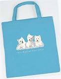 Westi Tasche - Christina Bötzel - Einkaufstasche Tragetasche Stoffbeutel Beutel Bag Terrier Hund Hunde Geschenk Geburtstag T-Shirt