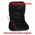 Auto Sitzheizung 12V mit 2 Heizstufen - Farbe Schwarz