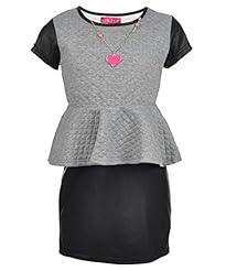 Girls Peplum Lace Polyester  Dress