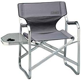Coleman Deck Chair with Side Table - Gray