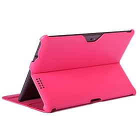 Poetic HardBack Protective Case for the Asus Transformer Prime TF201 with Built-in Folding Cover - Hot Pink