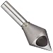 Magafor 412 Series Cobalt Steel Single-End Countersink, Uncoated (Bright) Finish, Zero Flute, 60 Degrees, Round Shank
