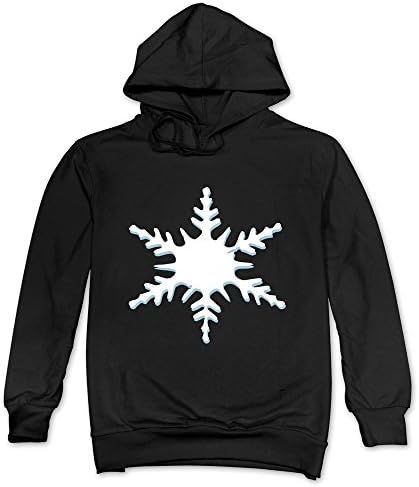 Beautiful Snow Crystal(Vector) Fashion Printed For Mens Hoody Sweatshirt Black
