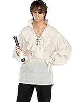 Rubies Pirates of the Seven Seas Natural Linen Pirate Shirt - Adult Standard