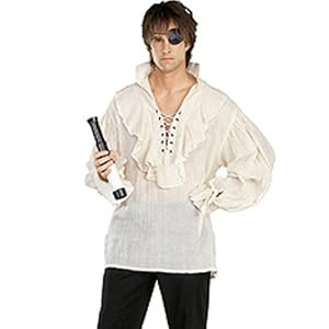 Rubies Pirates of the Seven Seas Natural Linen Pirate Shirt Adult Standard Rubies Pirates of the Seven Seas Natural Linen Pirate Shirt - Adult Standard
