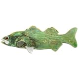 Patina Garnet Striped Bass Fish Brooch, MADE IN AMERICA