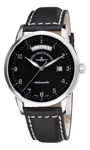 Zeno Men's 6069DD-C1 Magellano Black Day Date Dial Watch