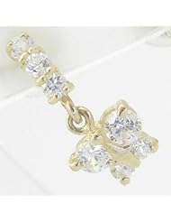 Kids 14K solid gold earrings fancy stud hoop huggie ball fashion dangle swa...