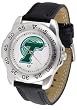 Tulane Green Wave Suntime Mens Sports Watch w/ Leather Band - NCAA College Athletics
